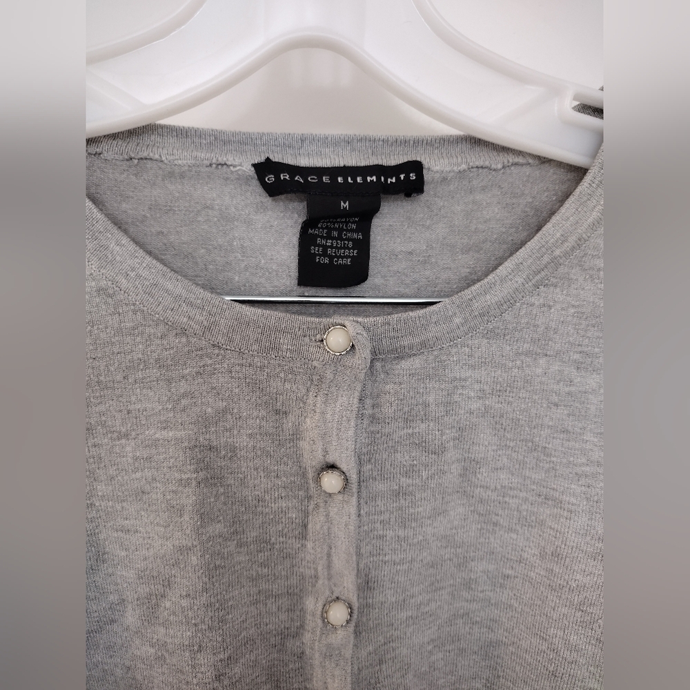 Grace Elements Light Gray Cardigan - Picture 2 of 4